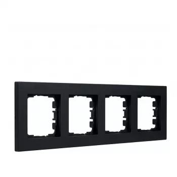Cover frame 4-fold Gira 021409 for modular switch systems, 4-gang mounting