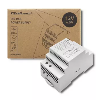 DIN rail power supply QOLTEC 24V 2.5A 60W gray