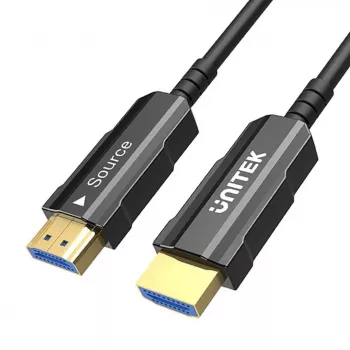 HDMI optical cable Unitek C11092ASL01 4K 60Hz (HDMI 2.0, 20 m, male–male, black)