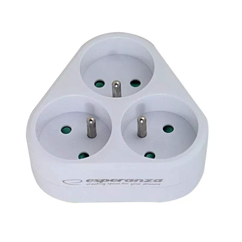 Esperanza ELK303W electrical splitter, 3 sockets, white