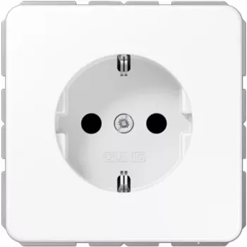 JUNG CD 1520 BFKI WW Schuko Socket Outlet, Type F, Break-proof, Alpine White
