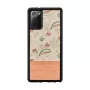 Phone case man and wood for Samsung Galaxy Note 20 — Pink Flower on Black