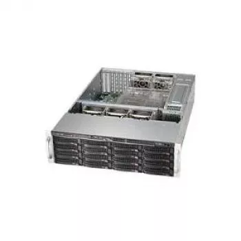 Super Micro Supermicro SC836 BE16-R920B - Rack - rack-mountable - 3U - Erweitertes ATX - SAS - Hot-Swap 920 Watt - Black - USB/Serial (CSE-836BA-R920B)