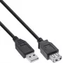 USB 2.0 extension cable InLine B-34610B USB-A male to female, black, 100-pack