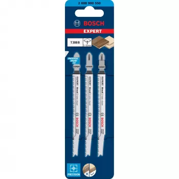 Bosch 2 608 900 550 jigsaw/scroll saw/reciprocating saw blade Jigsaw blade High carbon steel (HCS) 3 pc(s)