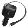 Belkin 75W 2-Port w Retractable USB-C Cbl Car - Cable (CCC001HQBK)