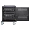 Manhattan Laptop Charging Cart/Trolley via AC Adapter (EU) 32-bay, Install device's AC Adapter (power cables) into unit, Suitable for ALL laptops (to 15.6 inch), iPads, MacBooks, Chromebooks, other USB-C devices, Bays 380x30x280mm, Cabinet, Lockable