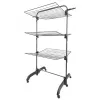 Clothes horse Leifheit Seaford Black — drying space 42 m, W760×D700×H1450 mm, foldable with wheels