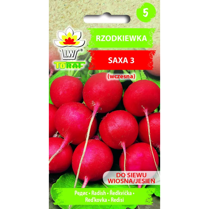 Saxa 3 Radish Seeds, 10g Vegetable Seed Pack
