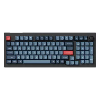 Keychron V5 Max Keyboard Universal RF Wireless Bluetooth Black Grey 96% Mechanical