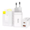 Baseus Super Si Pro Quick Charger USB + USB-C 30W (white)
