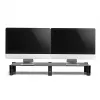 Monitor Stand MACLEAN MC-936 dual-arm, max load 20 kg, tempered glass base