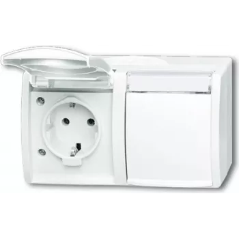 Busch Jaeger 2084-0-0715 Socket Outlet CEE 7/3 White (2084-0-0715)