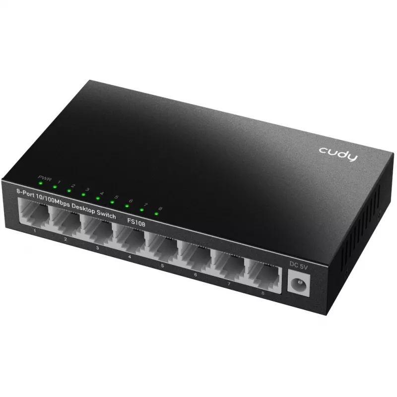 Unmanaged Switch Cudy FS108 8 Ports Fast Ethernet 10/100 Black