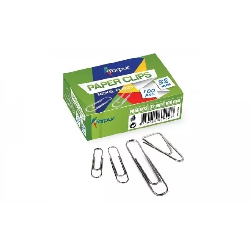 Paper clip Forpus FO60902 100 pcs