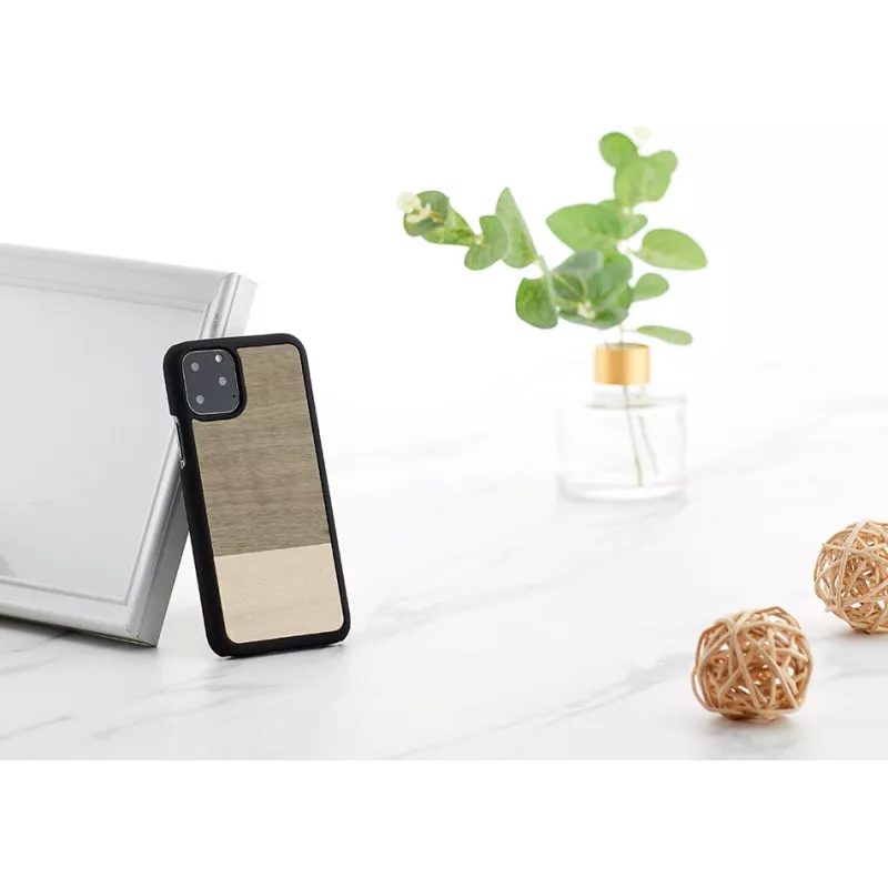Smartphone case man and wood for iPhone 11 Pro — black, protective cover