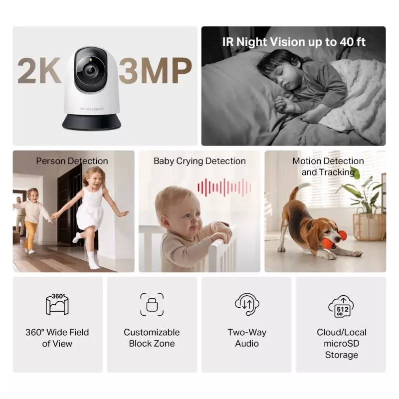 Home security camera TP-LINK MC210 Pan/Tilt Wi‑Fi 1080p Night vision