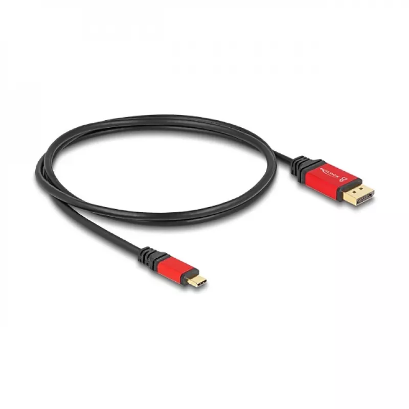 DeLOCK USB Type-C to DisplayPort Cable 8K 30Hz HDR 1m Red