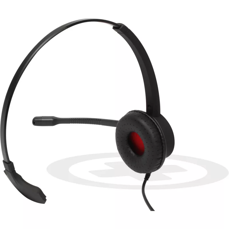 Mono USB Headset Plusonic 10.1P — single-ear USB headset compatible with Teams and Skype