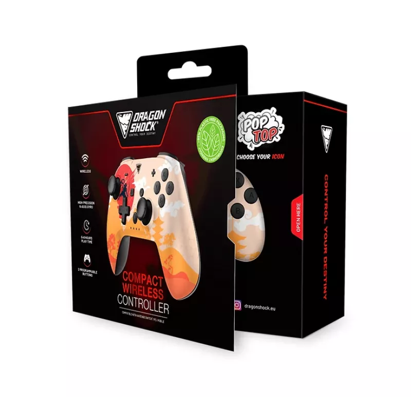 Dragonshock PopTop Compact - Gamepad - Nintendo Switch - Schaltfläche Zurück - D-Pad - Home button - Reset-Taste - Kabellos - Bluetooth - USB Typ-C (D