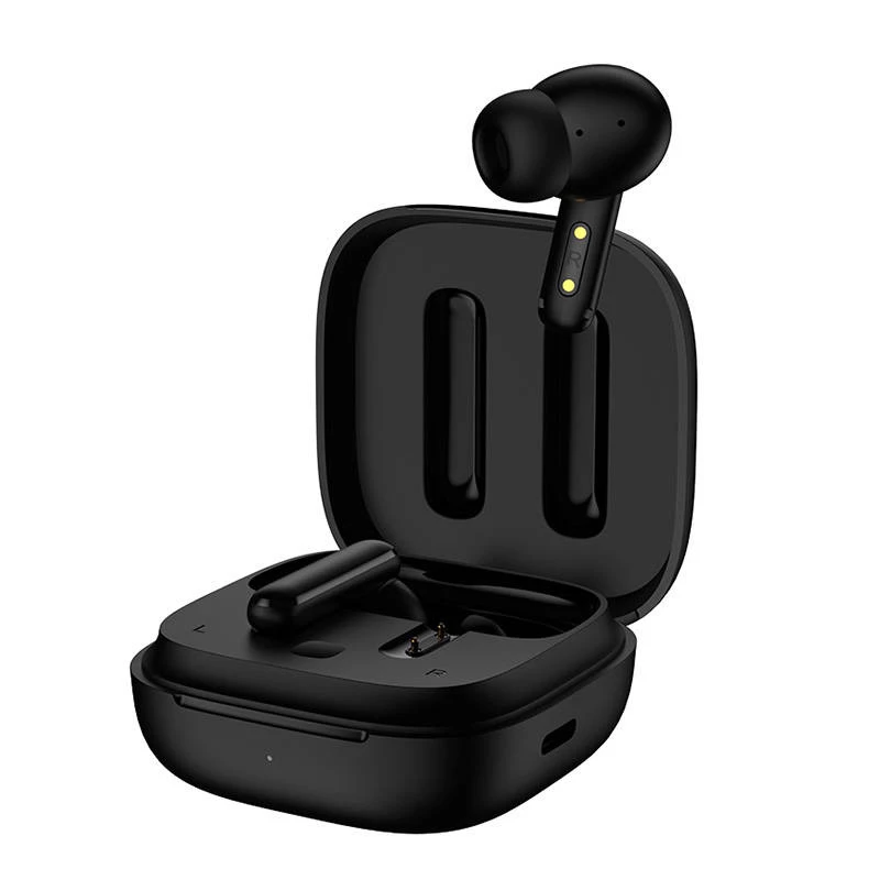 No name T13 ANC Black wireless earbuds with active noise cancellation, charging case