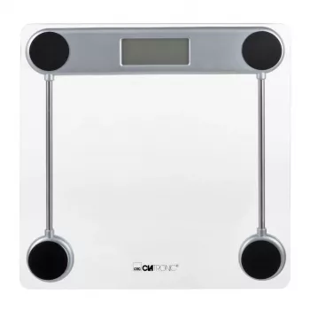 Electronic personal scale CLATRONIC PW 3368 — max 150 kg, accuracy 100 g, glass platform
