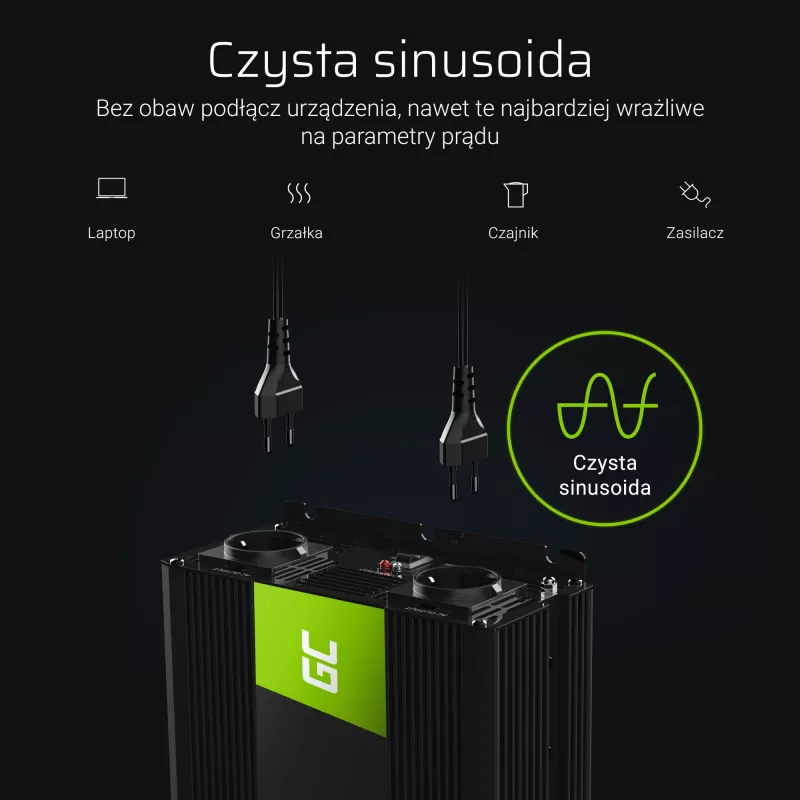 Green Cell INV11 power adapter/inverter Auto 2000 W Black