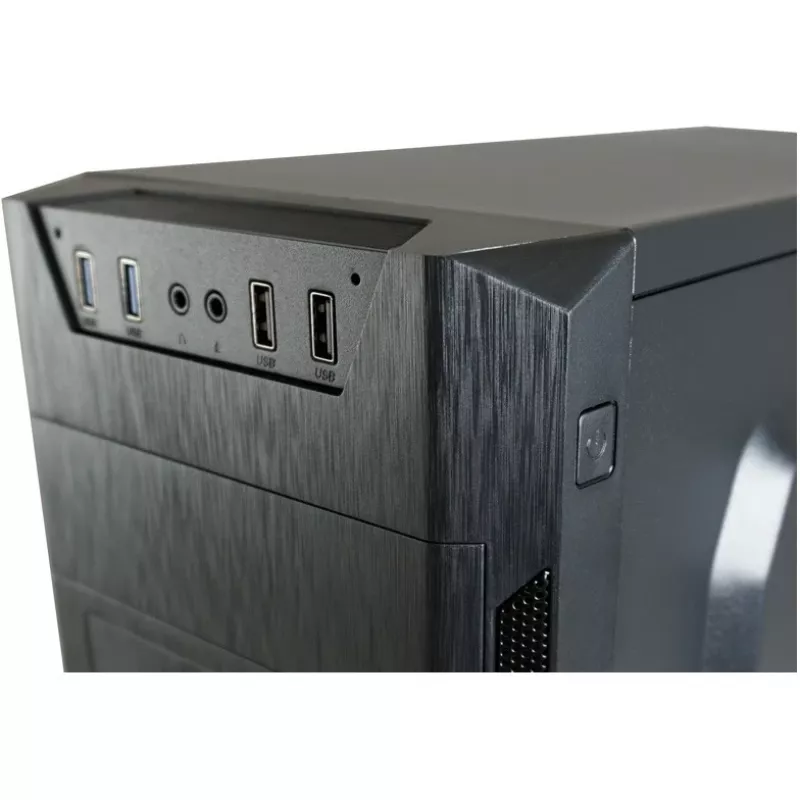 LC Power Classic 7040B - MDT - ATX - no power supply - Black, brushed aluminium / Black - USB/Audio