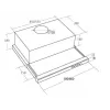 Akpo WK-7 Light 50 cooker hood Semi built-in (pull out) Stainless steel