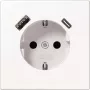 Socket outlet Type F Jung LS1520-15CAWW, 16 A, 50/60 Hz, IP20, plastic housing, USB 5 V