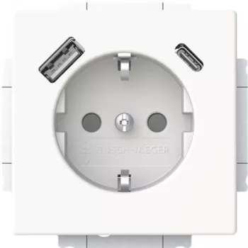 Busch-Jaeger SCHUKO Socket Outlet USB-A+C 20 EUCB2USBAC-884 (2CKA002011A6310)