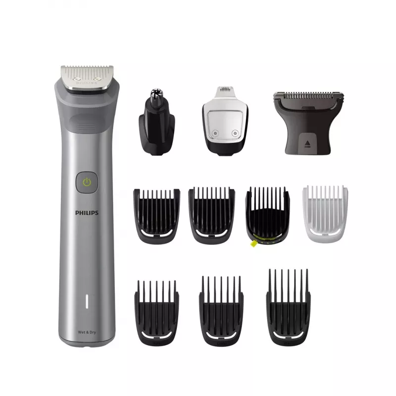 Philips All-in-One Trimmer MG5940/15 Series 5000, Stainless steel, 0.5 mm, 1.6 cm, 1 mm, Beard, Ear, Nose, Battery