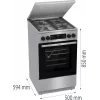 Gorenje GKS5C71XF Freestanding cooker with oven Silver