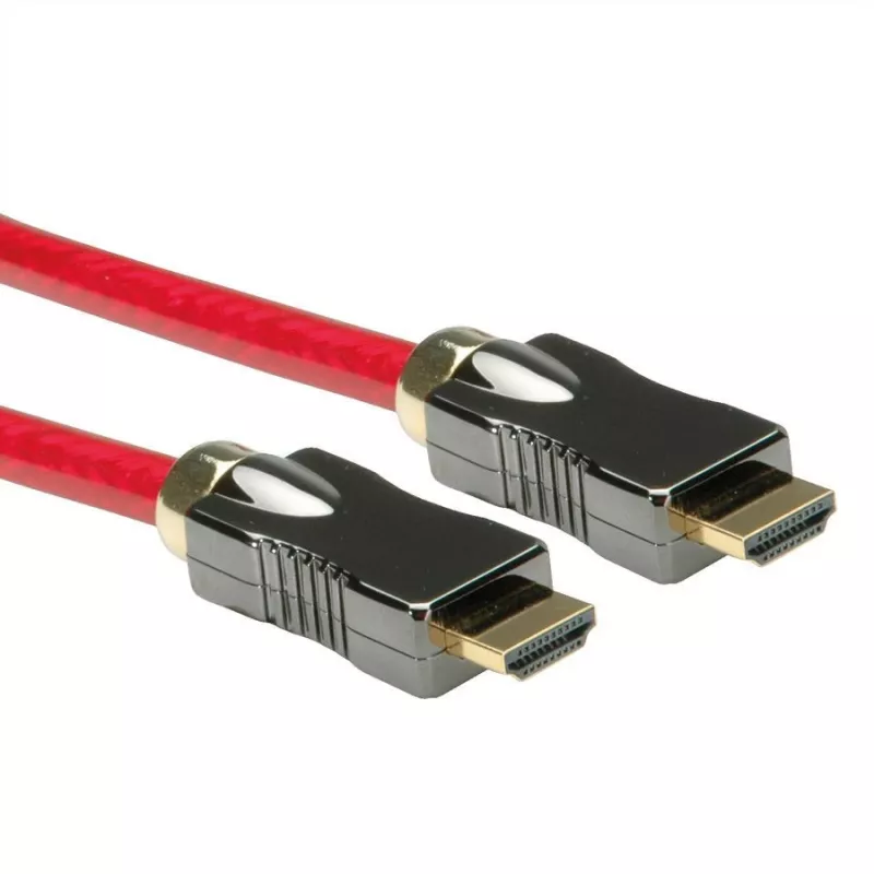 Roline - HDMI-Kabel mit Ethernet - HDMI männlich zu HDMI männlich - 1 m - Doppelisolierung