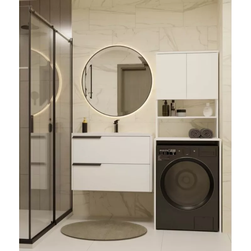 top e shop POLA MULTI Laundry Room Cabinet for Washing Machine - White