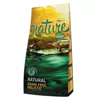 Dry dog food Nature Grain Free Holistic Salmon 2 kg — adult, protein 28%, fat 18%, gluten- and soy-free
