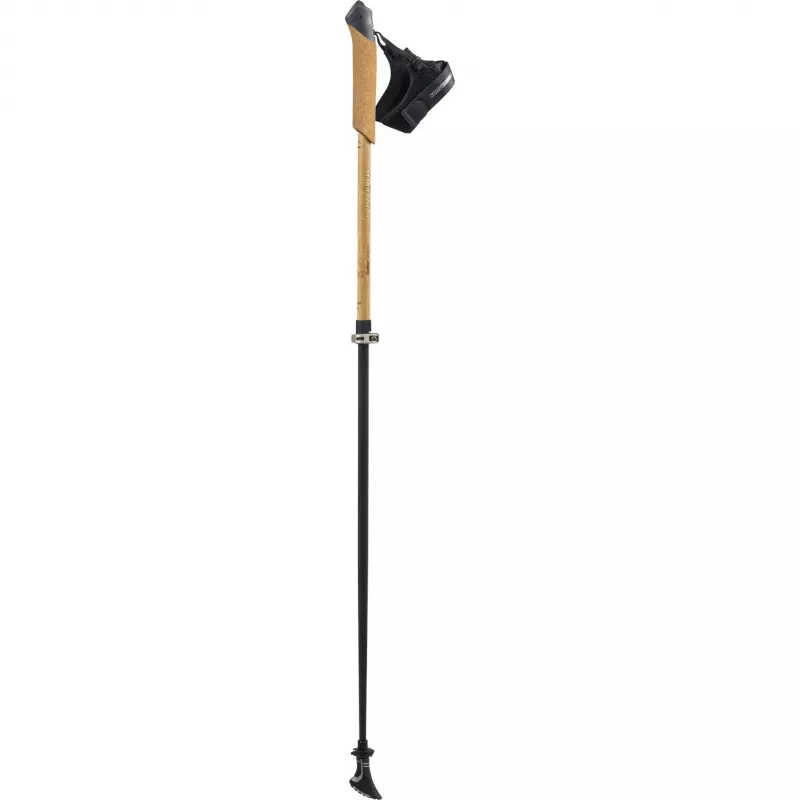 Bayamo Carbon Vario Walking Poles (Black/Light Brown, 1 Pair, 105-125cm)