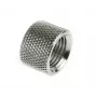 Multi adapter G1/4 inch female thread to G1/4 inch female thread, shiny silver
