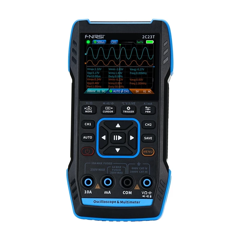 Portable 3-in-1 oscilloscope FNIRSI 2C23T multimeter signal generator
