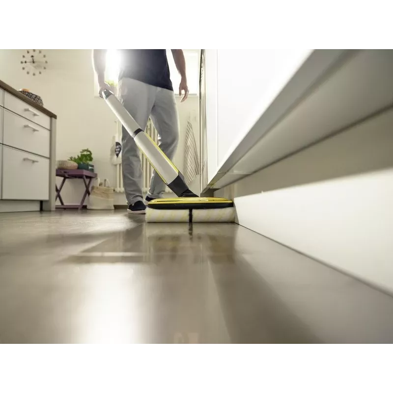 Kärcher FC 7 Cordless Electric broom Battery Dry&wet Bagless Silver, Yellow