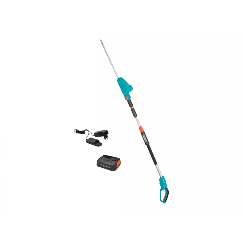 Battery Telescopic Hedge Trimmer THS 42/18V P4A, Ready-To-Use Set (turquoise/Grey, Li-Ion Battery 2,5Ah P4A, POWER FOR ALL ALLIANCE)