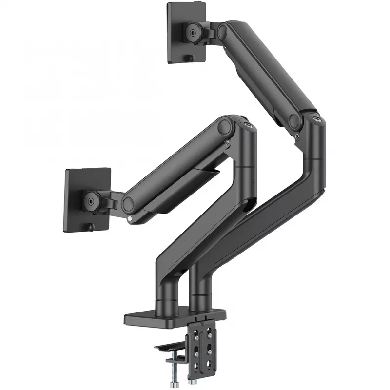 Monitor mount DIGITUS Dual Monitor Mount for 2×45 inch screens, clamp, 2×20 kg, VESA 75×75–100×100, tilt -20–50°