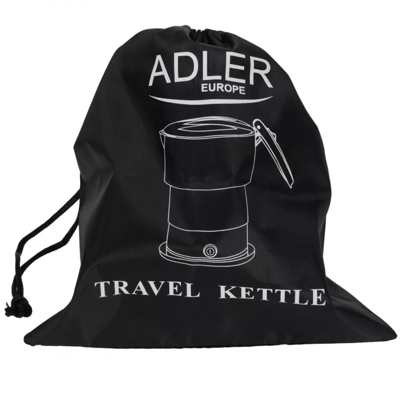 Electric kettle Adler AD 1377G, 0.6 L capacity, 600 W, grey, plastic/silicone/stainless steel