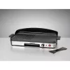 Electric Table Grill Rommelsbacher BBQ 2003 — 1900 W, 50×25 cm, ribbed + Teppanyaki, adjustable thermostat, silver/black