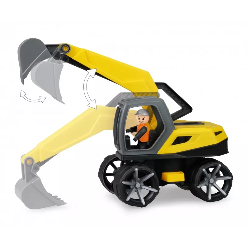 Toy Excavator Lena Truxx 2 open box 04511 – plastic construction vehicle, small scale