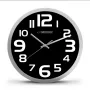 Wall clock Esperanza EHC013K Zurich Black Quartz Oval 25 cm, aluminum frame, 4 cm thick