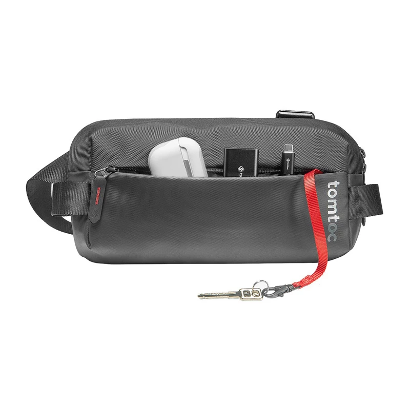 Shoulder bag Tomtoc Explorer-T21 S — compact carry for essentials, black