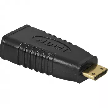 Wentronic Goobay HDMI™-Adapter, HDMI Standard-Socket (Type A), Black - HDMI™ A-Socket>HDMI™ C(Mini)-Plug (68841)