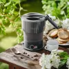 Electric kettle Adler AD 1377G, 0.6 L capacity, 600 W, grey, plastic/silicone/stainless steel