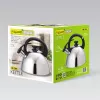 Kettle Maestro MR1302 stainless steel 2.5 L, induction-ready, hinged whistle, black handle